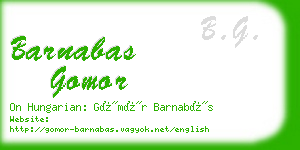 barnabas gomor business card